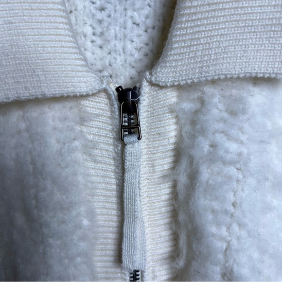 Anthropologie Brushed Sweater Cardigan Wool Blend Soft Ivory. Size Medium - Picture 9 of 15